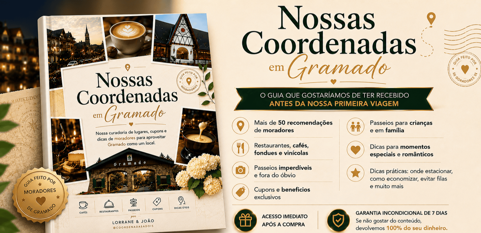 Conteúdo e benefícios do guia Nossas Coordenadas em Gramado